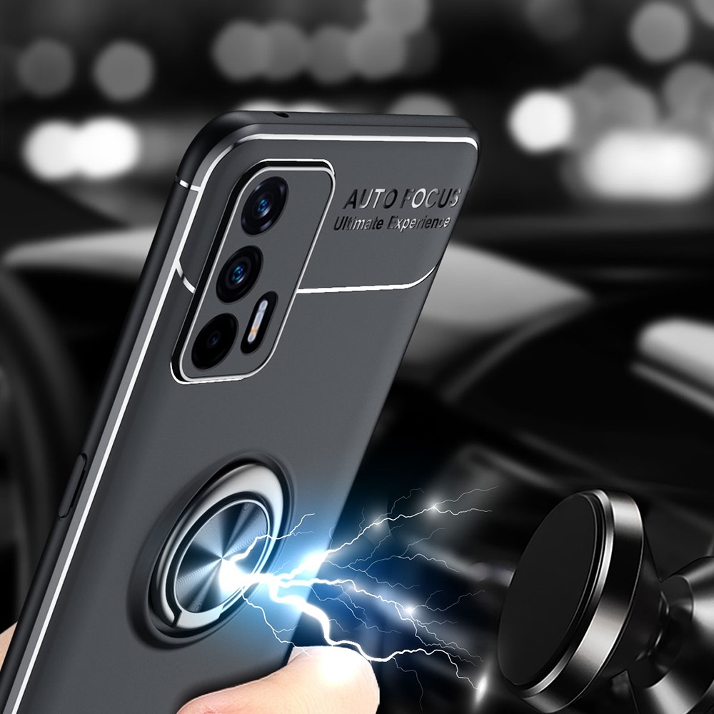  Realme GT 5G - Ring Skal - Svart/Roséguld