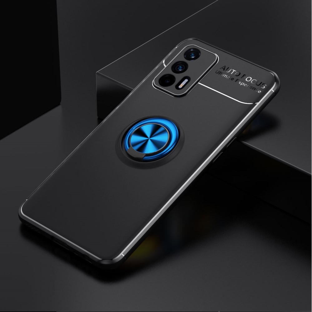  Realme GT 5G - Ring Skal - Svart/Blå