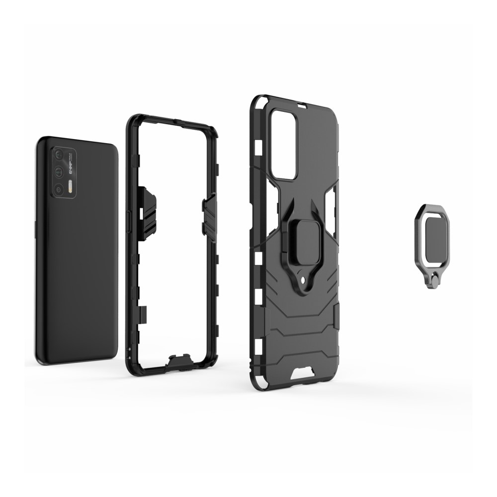  Realme GT 5G - Hybrid Ring Skal - Svart