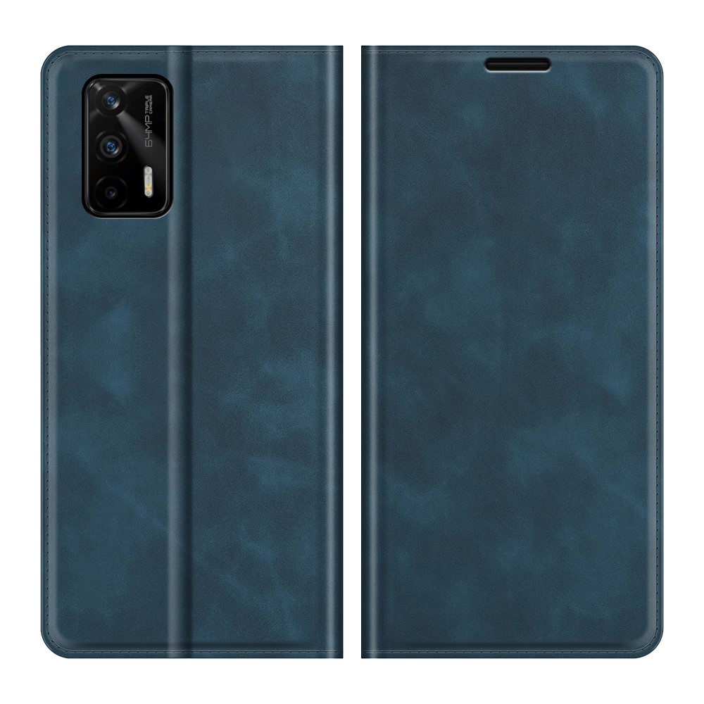  Realme GT 5G - Läder Flip Fodral - Blå