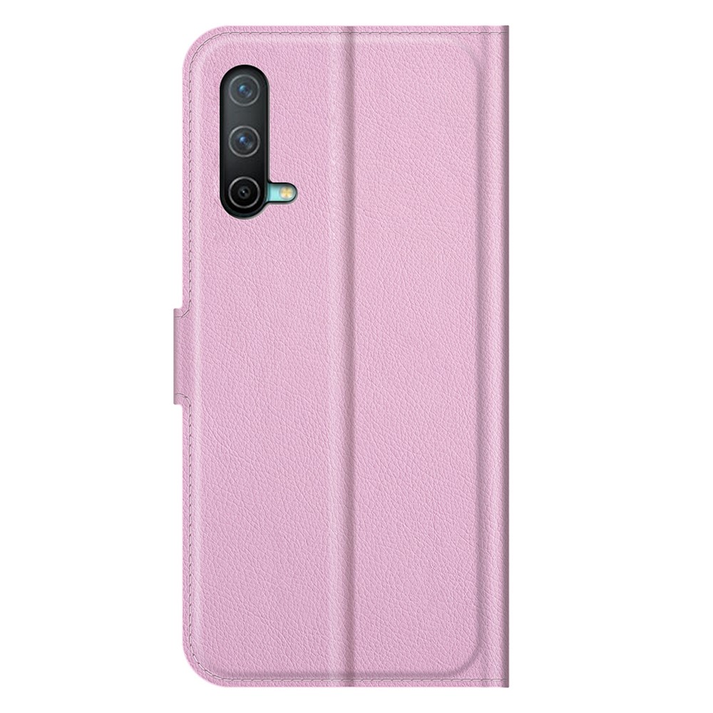 OnePlus Nord CE 5G - Litchi Läder Fodral - Ljus Rosa