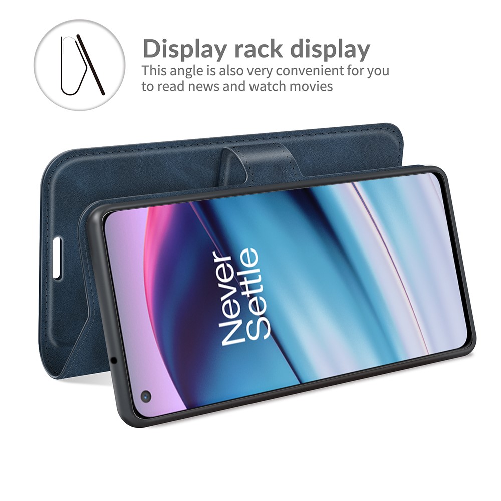  OnePlus Nord CE 5G - Solid Läder Fodral - Blå