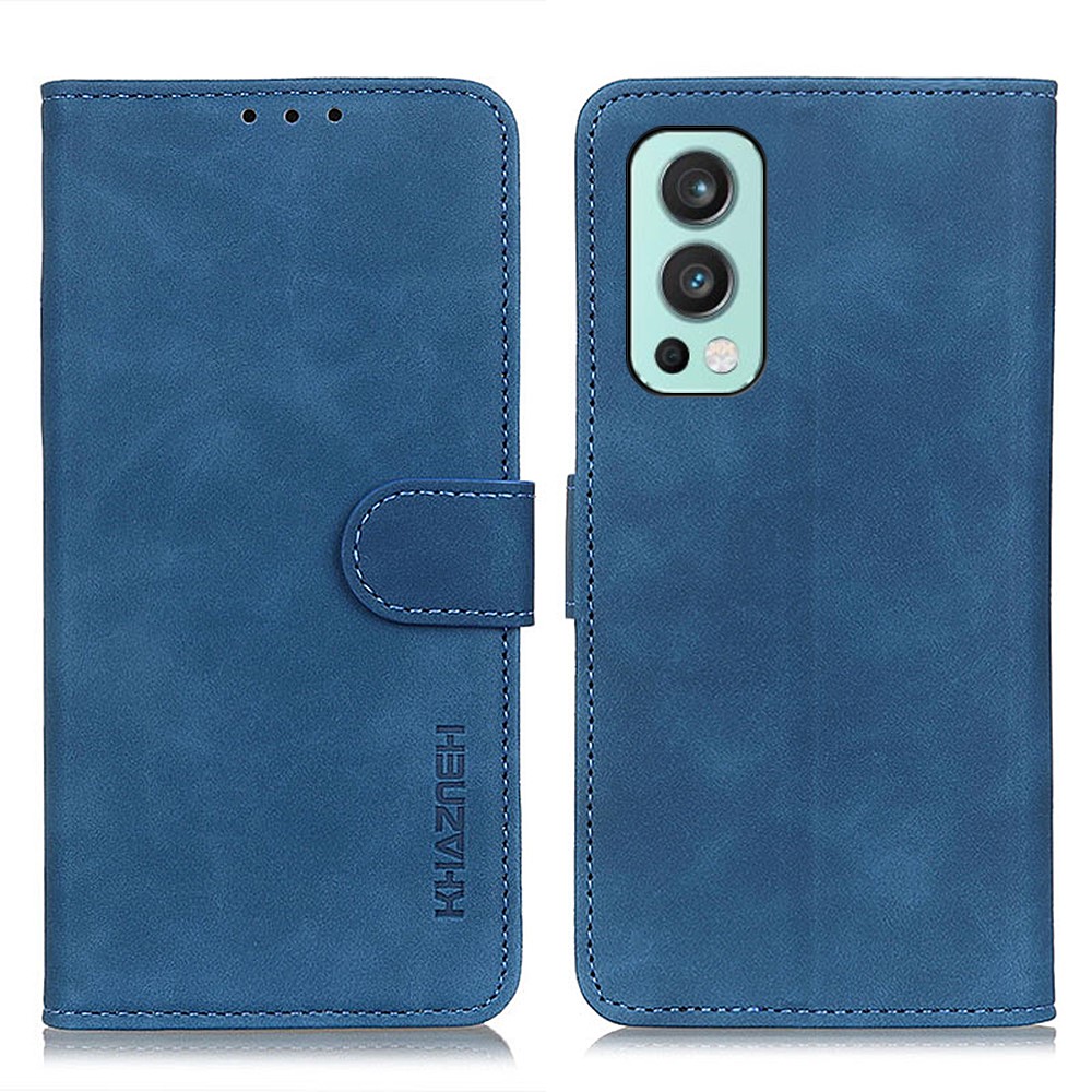 KHAZNEH OnePlus Nord 2 5G - KHAZNEH Retro Läder Fodral - Blå