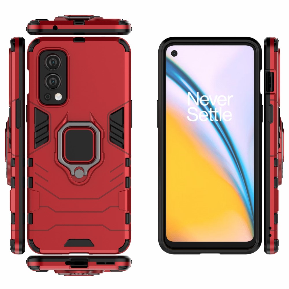  OnePlus Nord 2 5G - Hybrid Ring Skal - Röd