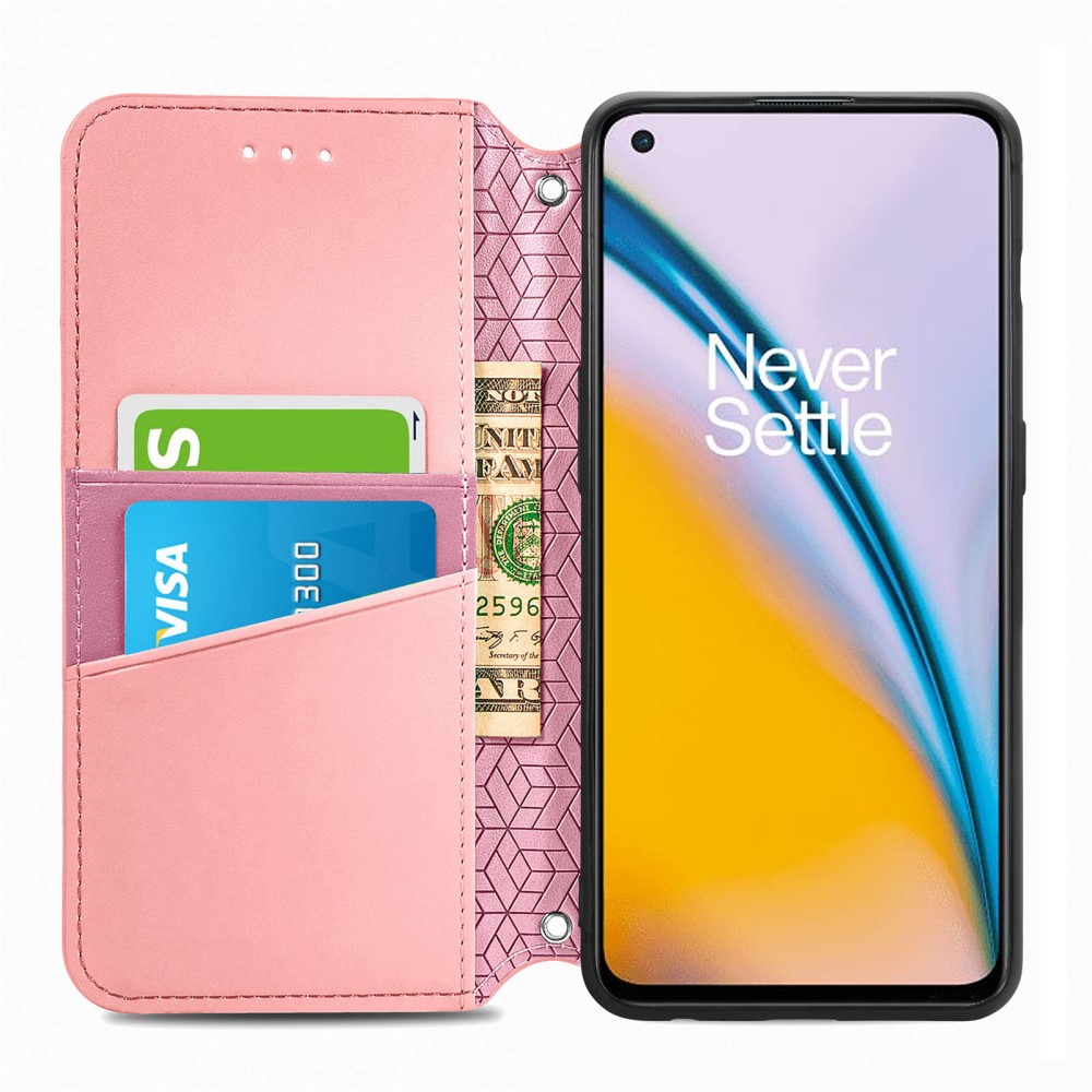  OnePlus Nord 2 5G - Mandala Tryckt Läder Fodral - Rosa