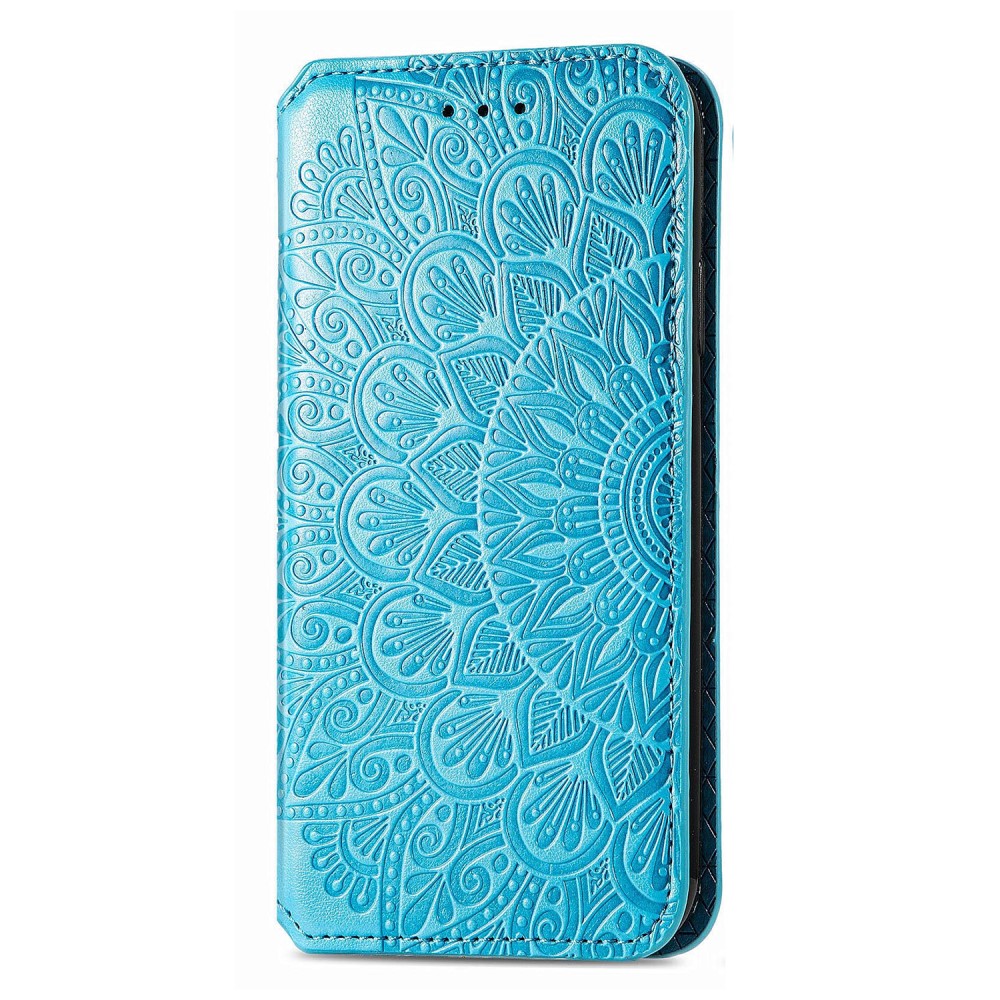  OnePlus Nord 2 5G - Mandala Tryckt Läder Fodral - Blå