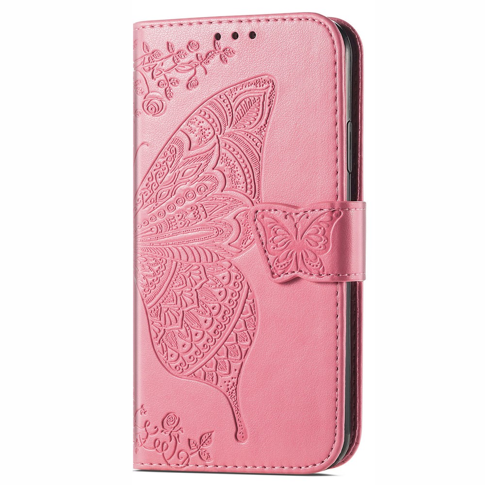 OnePlus Nord 2 5G - Butterfly Läder Fodral - Rosa