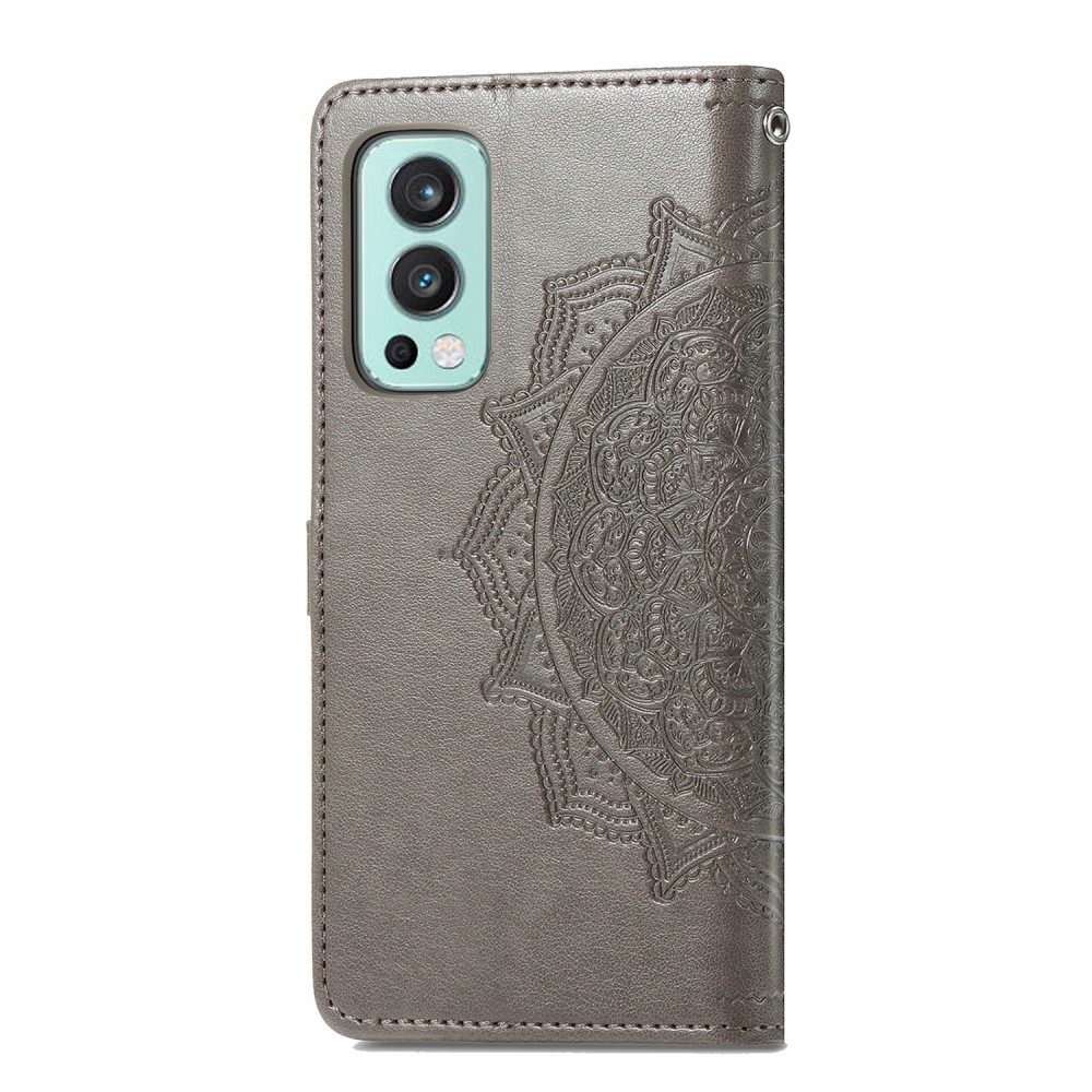  OnePlus Nord 2 5G - Mandala Läder Fodral - Grå