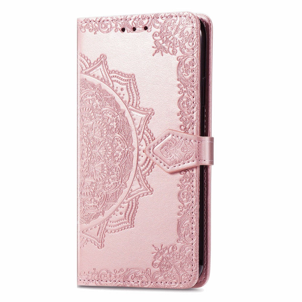  OnePlus Nord 2 5G - Mandala Läder Fodral - Roséguld