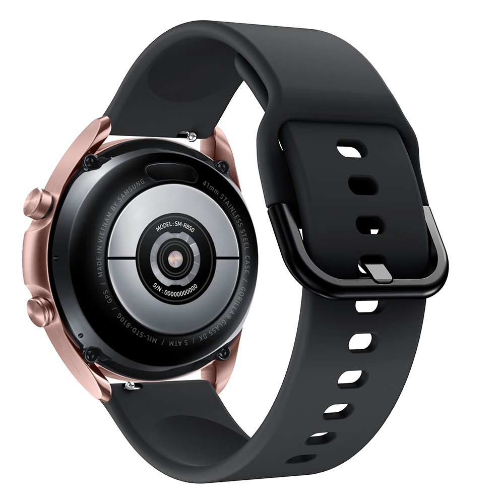  Silikon Armband För Smartwatch (20mm) - Svart