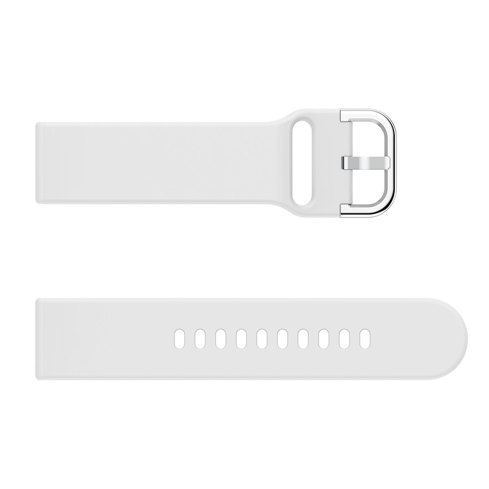  Silikon Armband För Smartwatch (20mm) - Vit
