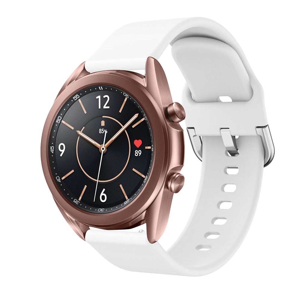  Silikon Armband För Smartwatch (20mm) - Vit