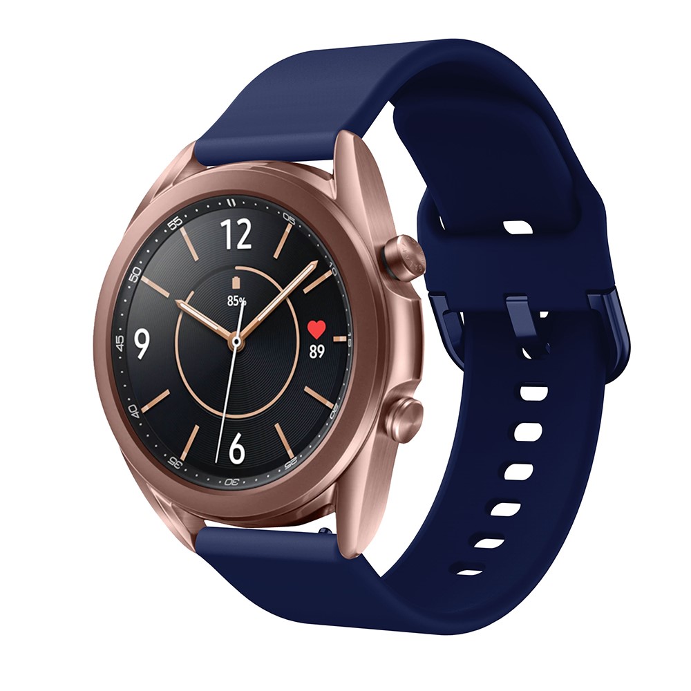  Silikon Armband För Smartwatch (20mm) - Mörk Blå