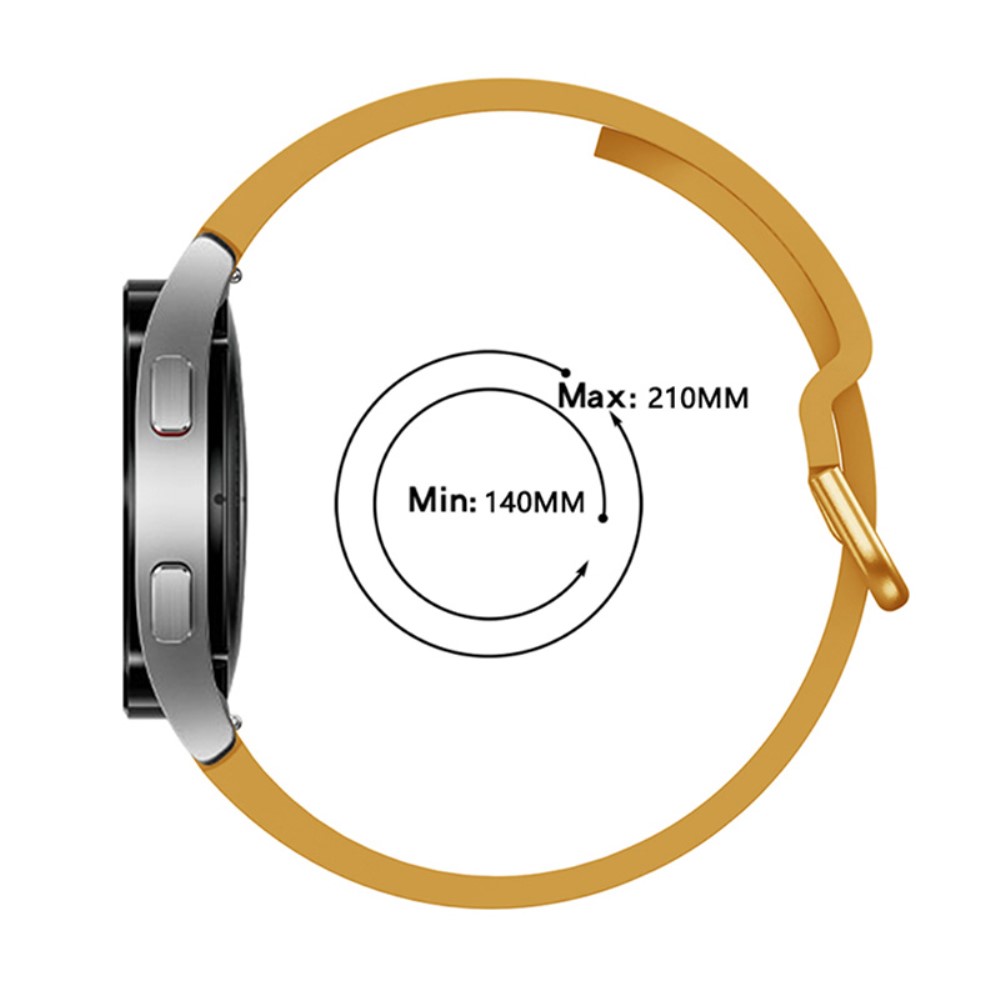  Silikon Armband För Galaxy Watch 4/5/5 Pro/6/7/FE Gul