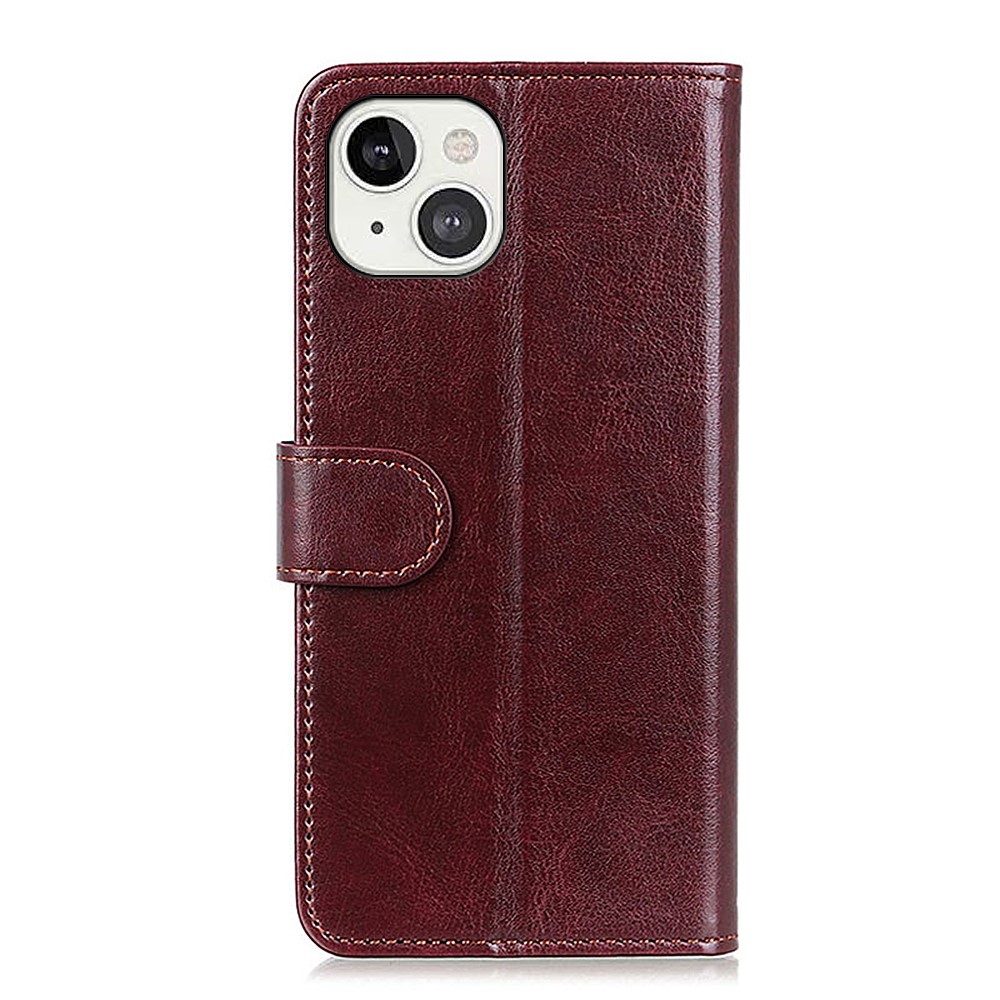  iPhone 13 - Vintage Crazy Horse Läder Fodral - Brun