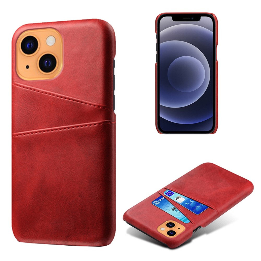 KSQ iPhone 13 - KSQ Skal Med Kortfack - Röd