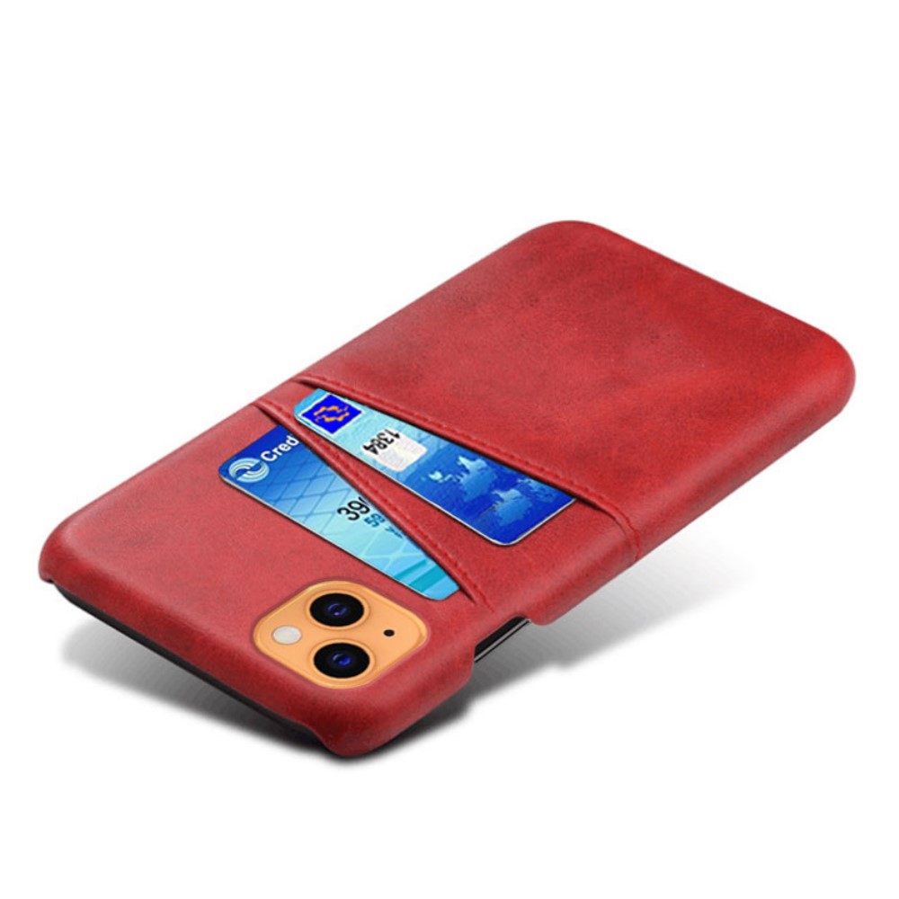 KSQ iPhone 13 - KSQ Skal Med Kortfack - Röd