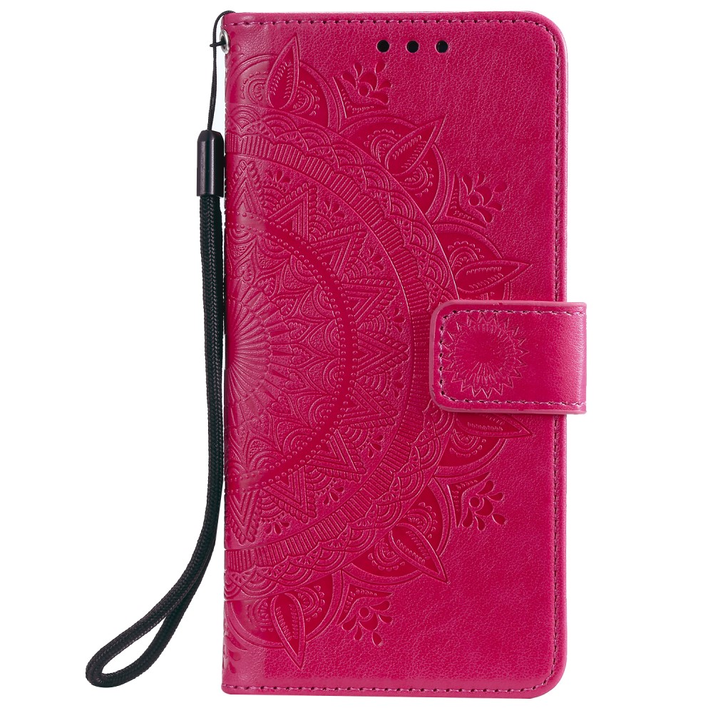  iPhone 13 - Tryckt Mandala Läder Fodral - Rosa