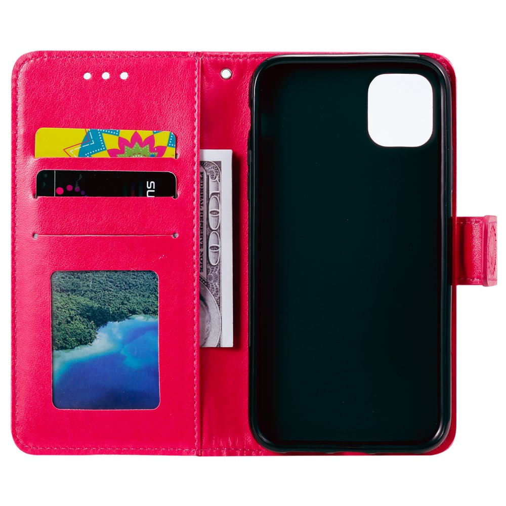 iPhone 13 - Tryckt Mandala Läder Fodral - Rosa