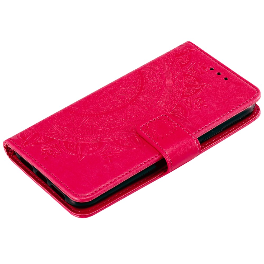  iPhone 13 - Tryckt Mandala Läder Fodral - Rosa