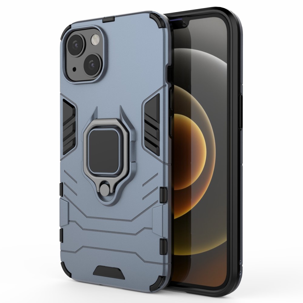  iPhone 13 - Hybrid Ring Skal - Navy Blue