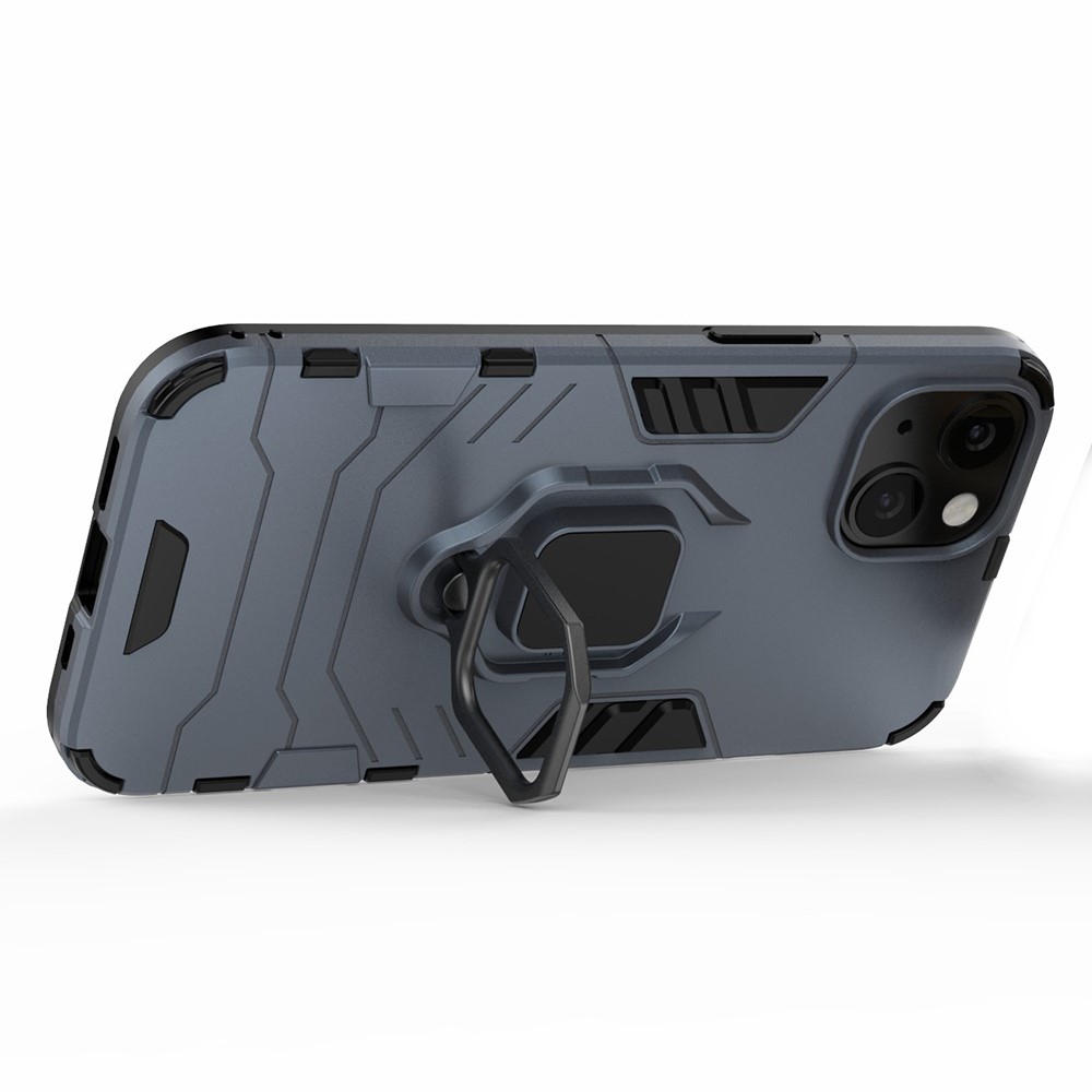  iPhone 13 - Hybrid Ring Skal - Navy Blue