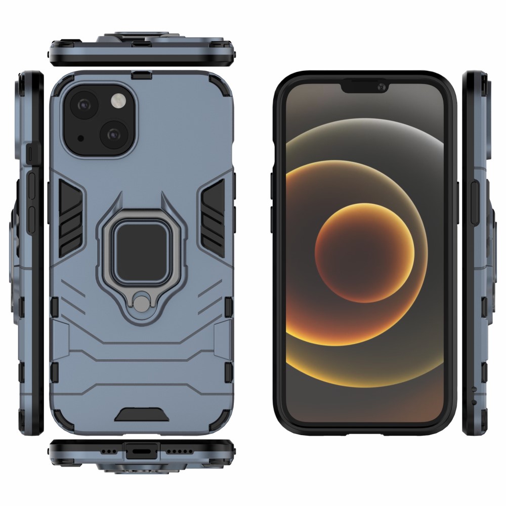  iPhone 13 - Hybrid Ring Skal - Navy Blue