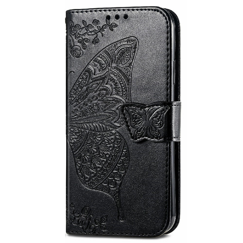  iPhone 13 - Butterfly Print Läder Fodral - Svart