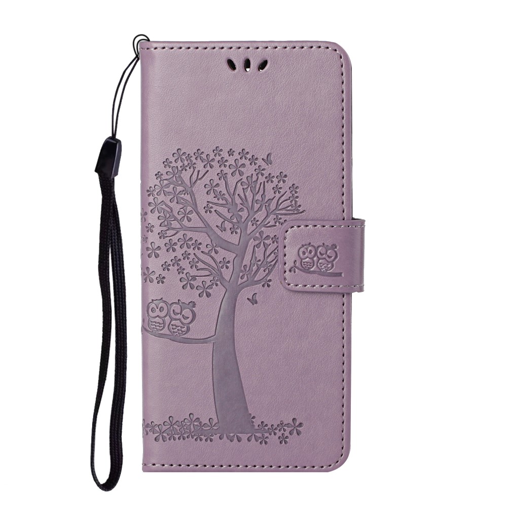  iPhone 13 - Owl Tree Läder Fodral - Lila