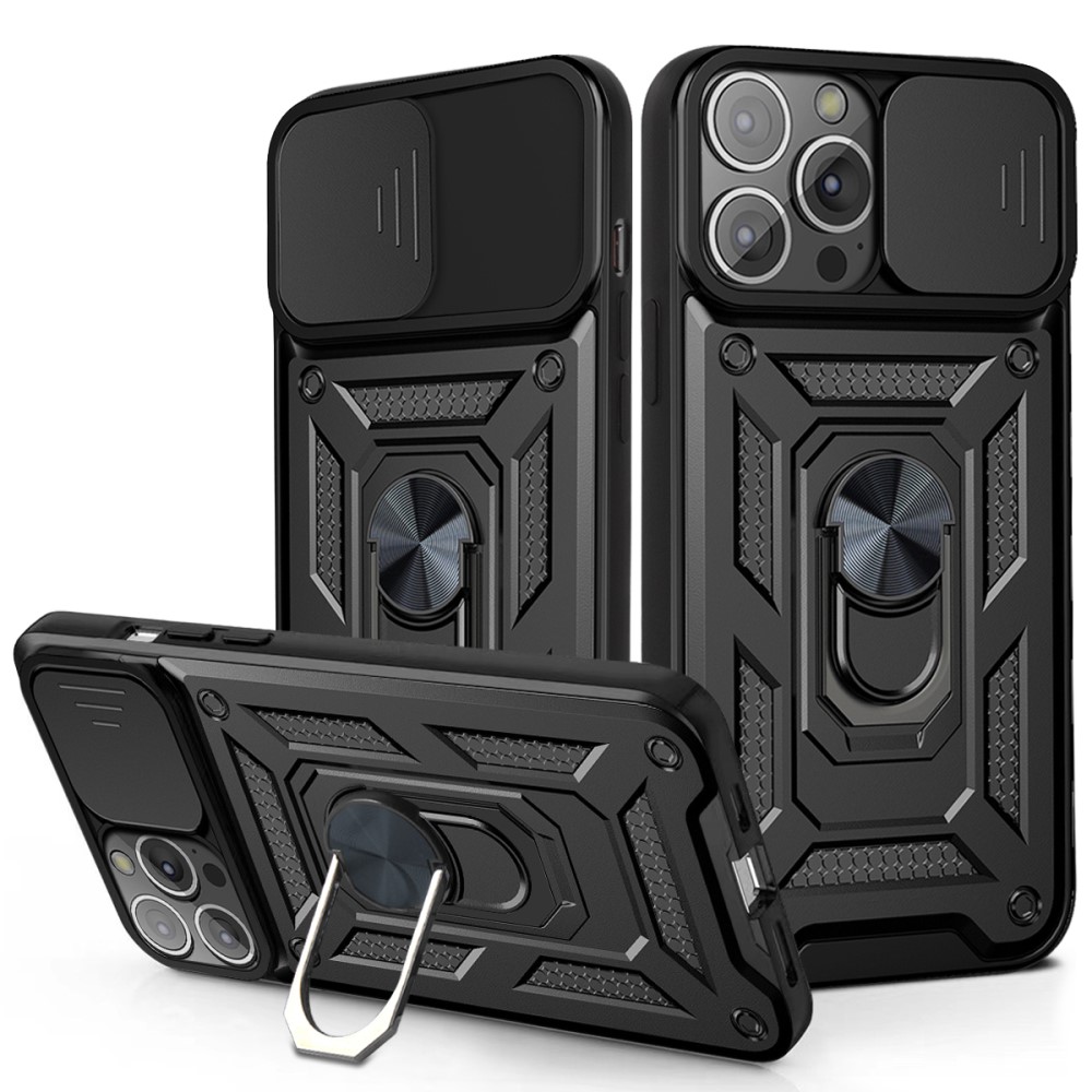  iPhone 13 - Hybrid Ring Skal CamShield - Svart