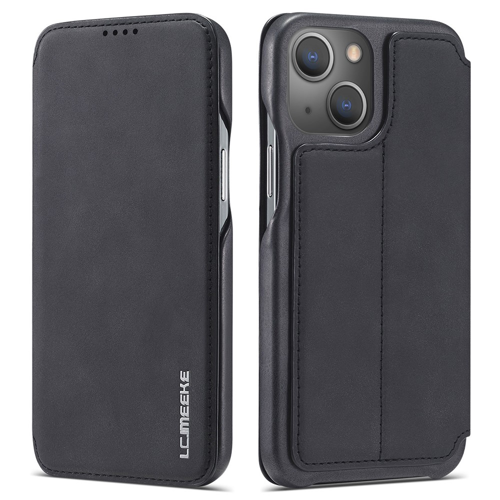 LC.IMEEKE iPhone 13 - LC.IMEEKE Retro Flip Fodral - Svart