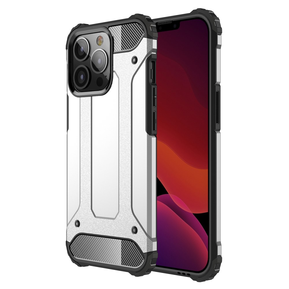  iPhone 13 Pro - Shockproof Hybrid Skal - Silver