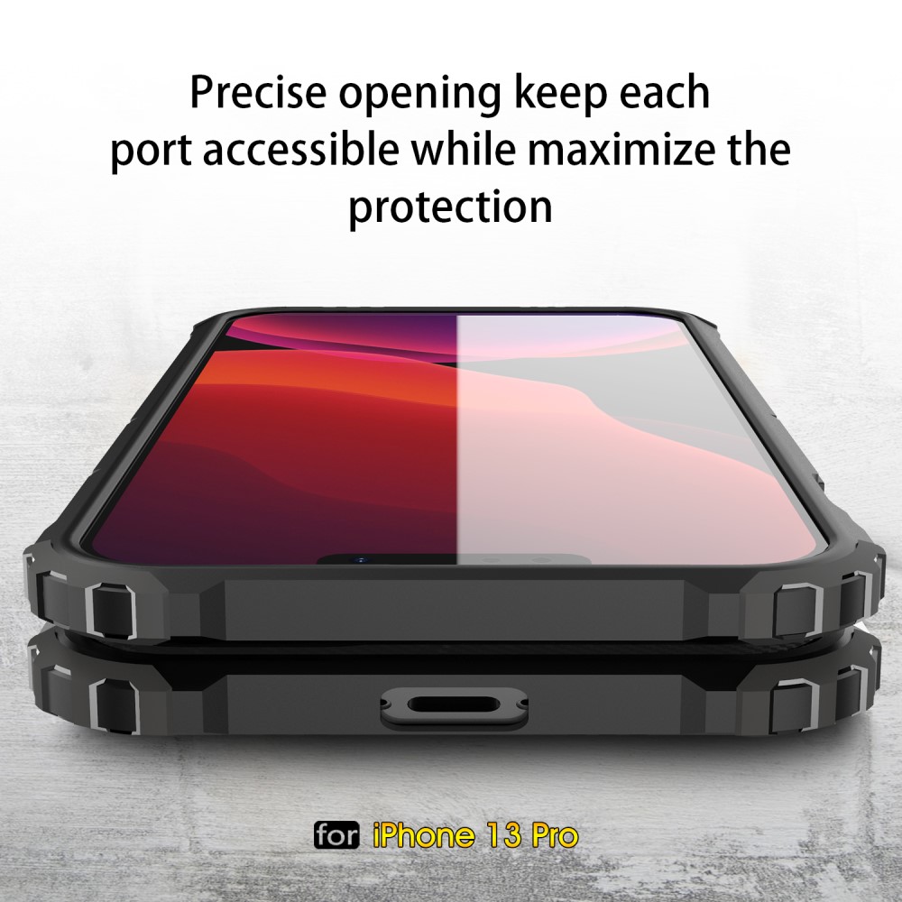  iPhone 13 Pro - Shockproof Hybrid Skal - Silver