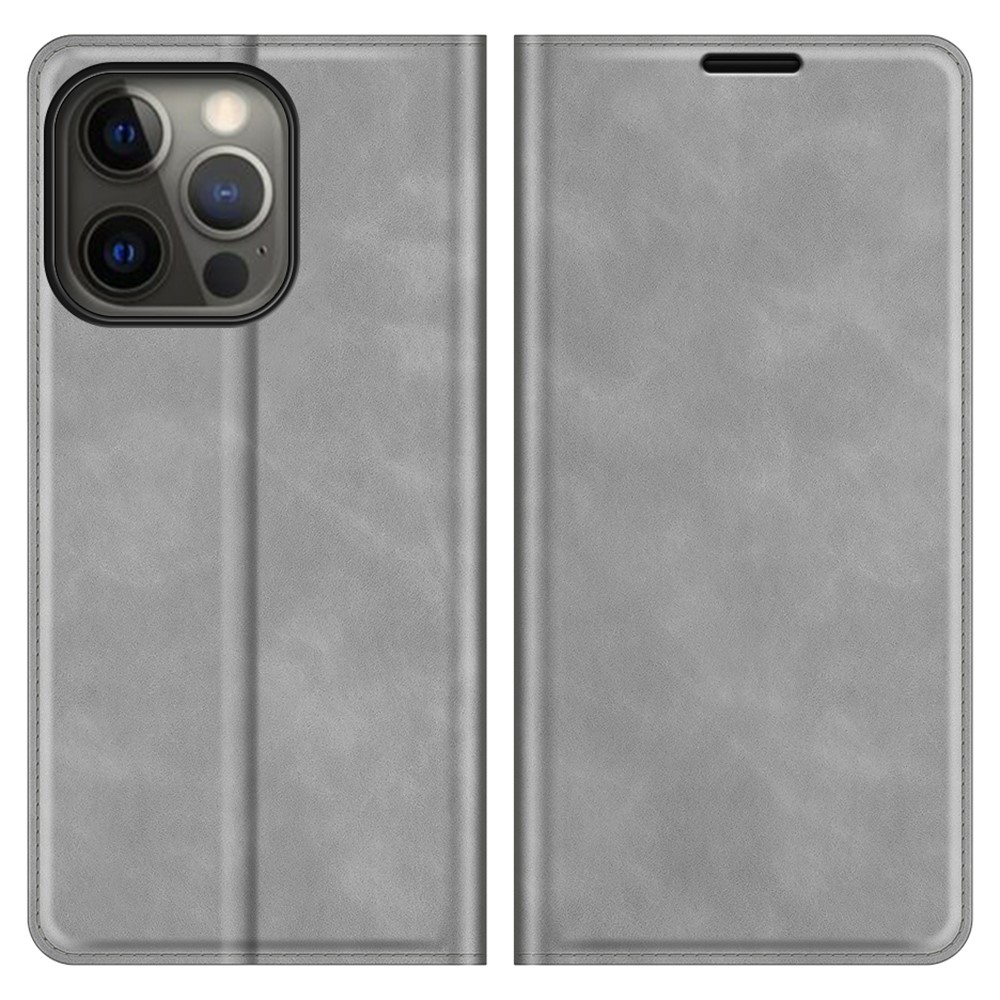  iPhone 13 Pro - Skin Touch Flip Fodral - Grå