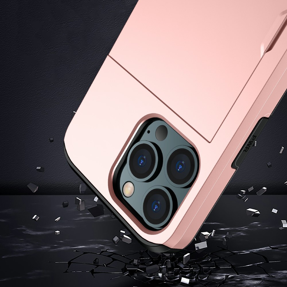  iPhone 13 Pro - Hybrid Skal Med Kortfack - Mörk Grön