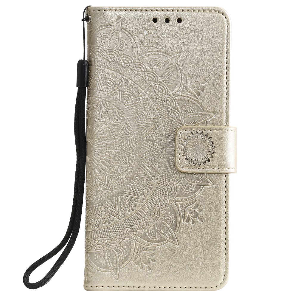  iPhone 13 Pro - Mandala Läder Fodral - Guld
