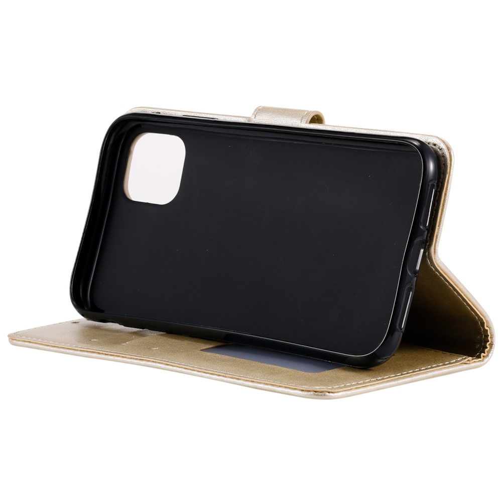  iPhone 13 Pro - Mandala Läder Fodral - Guld