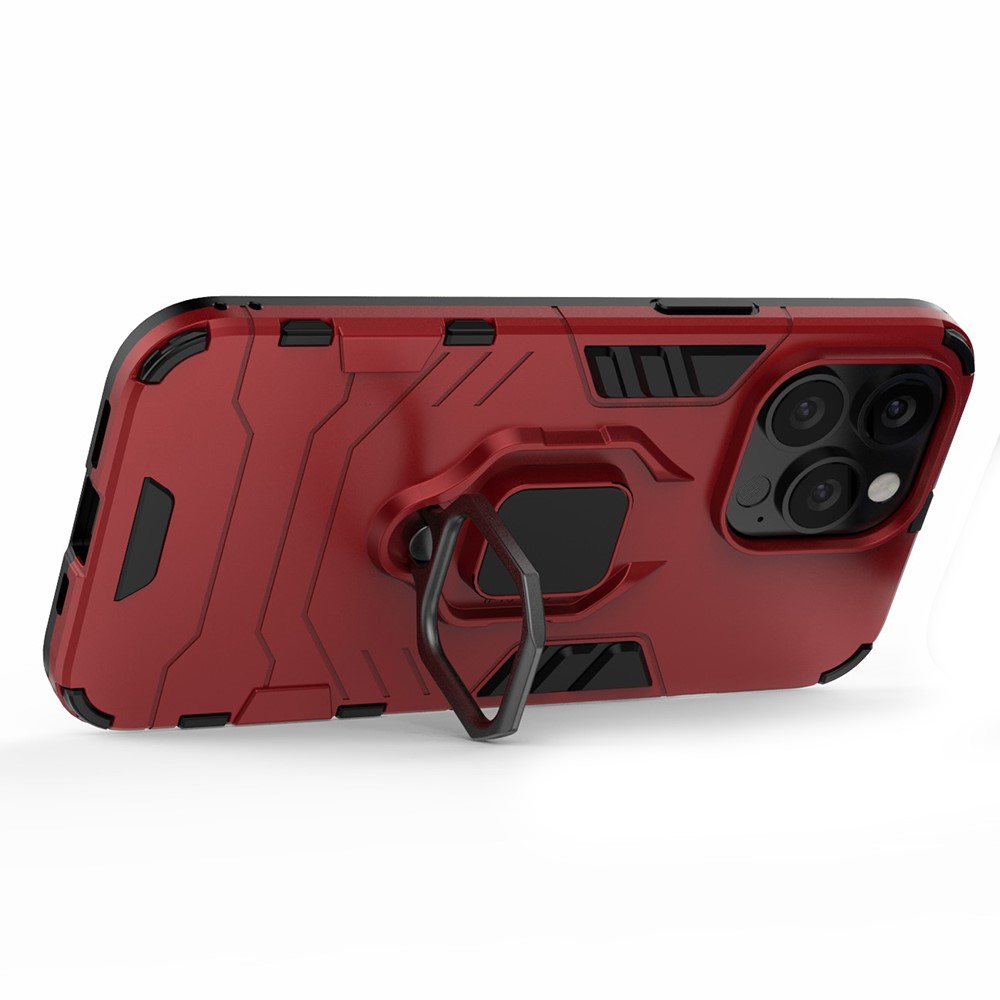  iPhone 13 Pro - Hybrid Armor Ring Skal - Röd