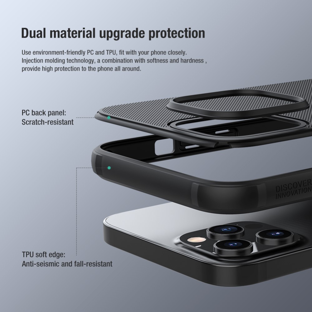 NILLKIN iPhone 13 Pro - NILLKIN Shield Frostat Skal - Blå
