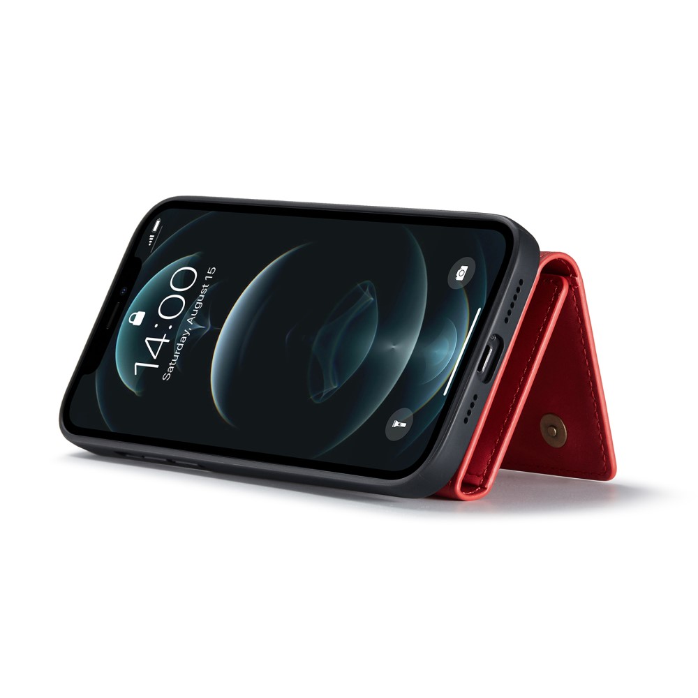 DG.MING iPhone 13 Pro - DG.MING 2in1 Skal Magnetisk Avtagbart Kortfack - Röd