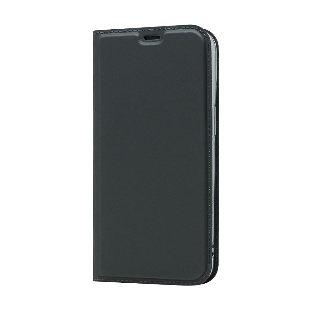  iPhone 13 Pro - Silkeslent Läder Flip Fodral - Svart