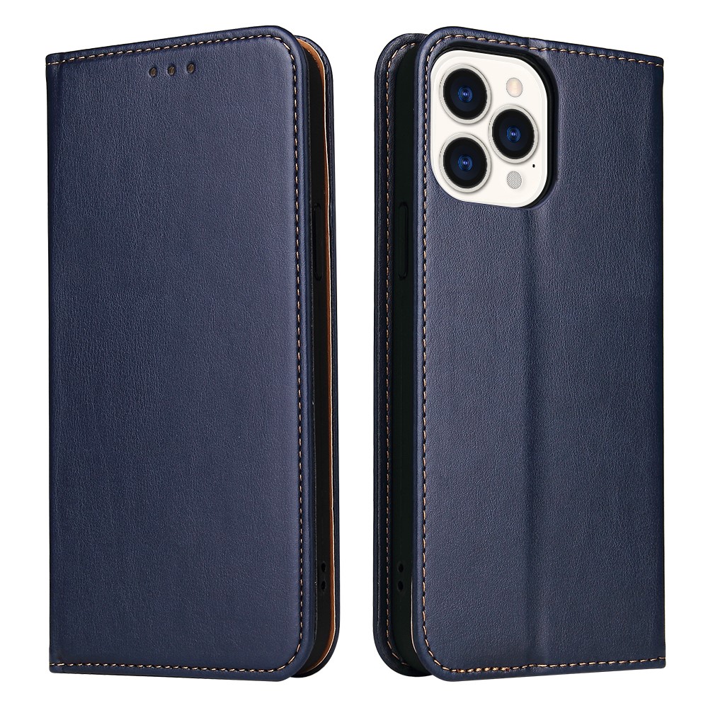  iPhone 13 Pro - Läder Flip Fodral - Blå