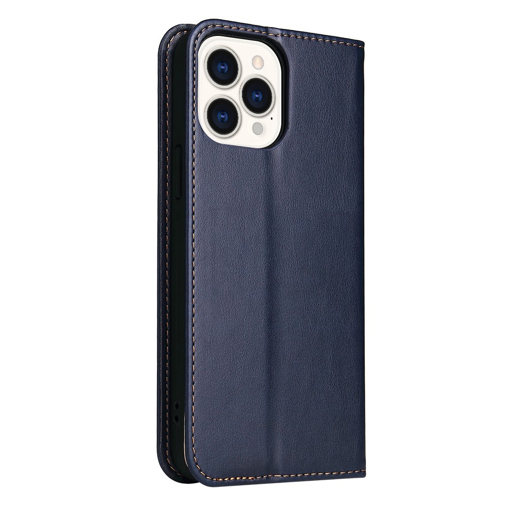  iPhone 13 Pro - Läder Flip Fodral - Blå