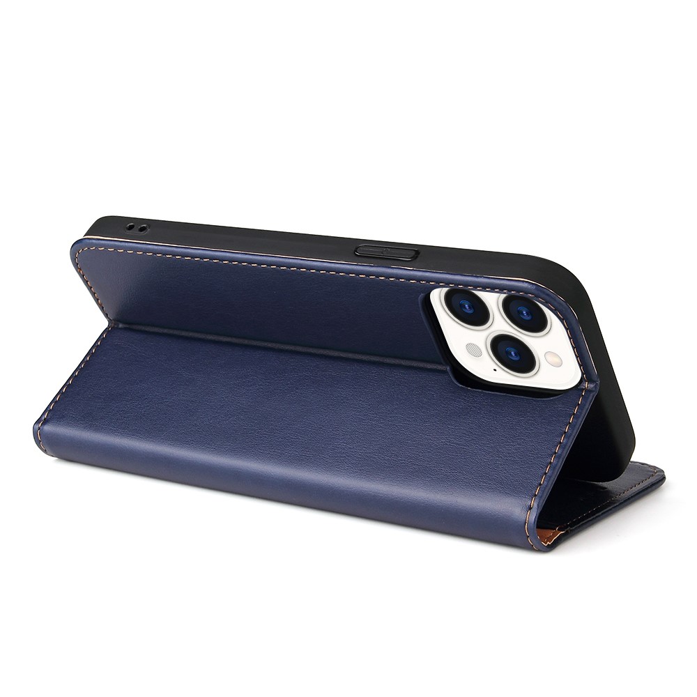  iPhone 13 Pro - Läder Flip Fodral - Blå