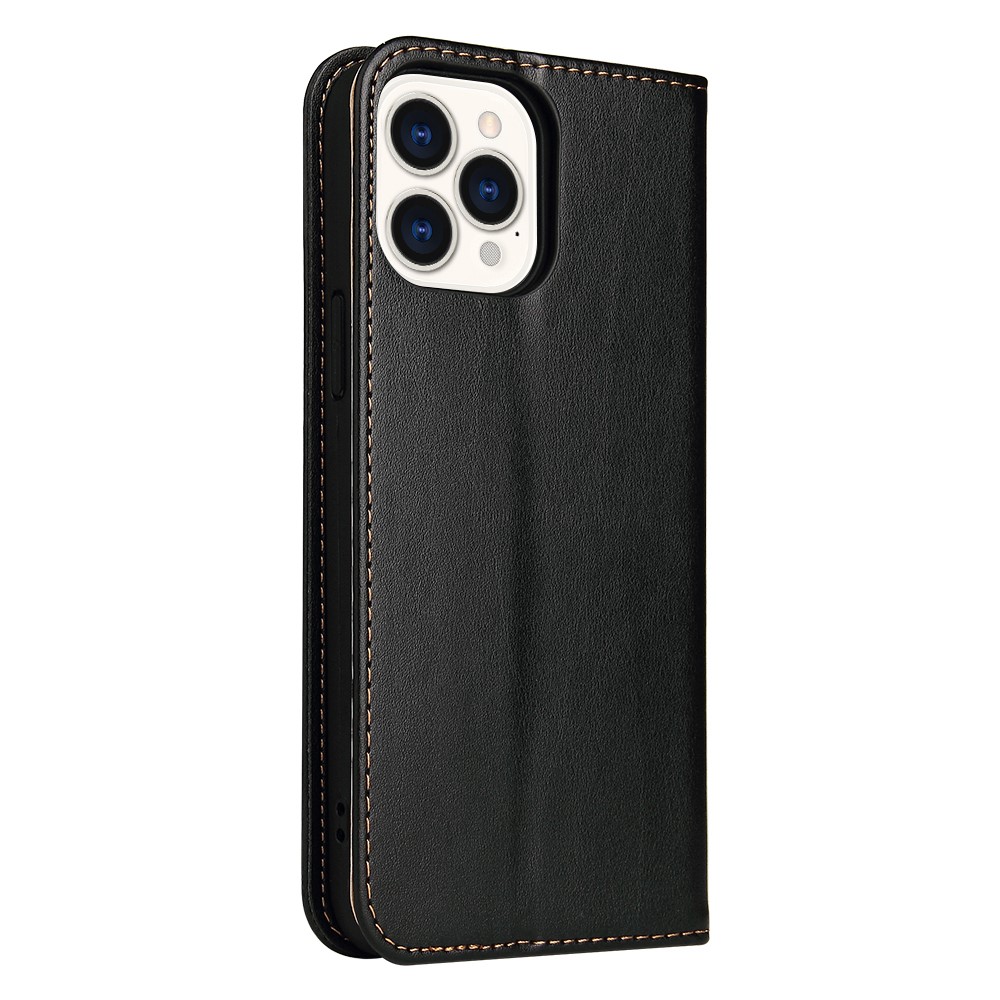  iPhone 13 Pro - Läder Flip Fodral - Svart