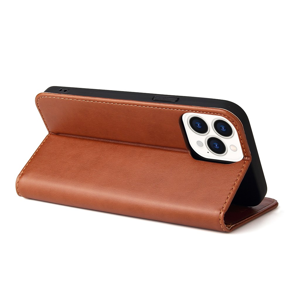  iPhone 13 Pro - Läder Flip Fodral - Brun