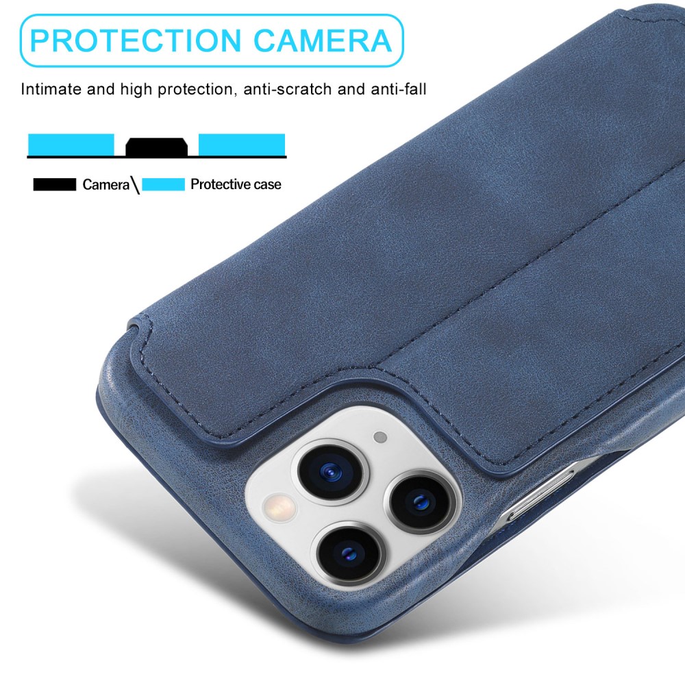 LC.IMEEKE iPhone 13 Pro - LC.IMEEKE Läder Flip Fodral - Blå