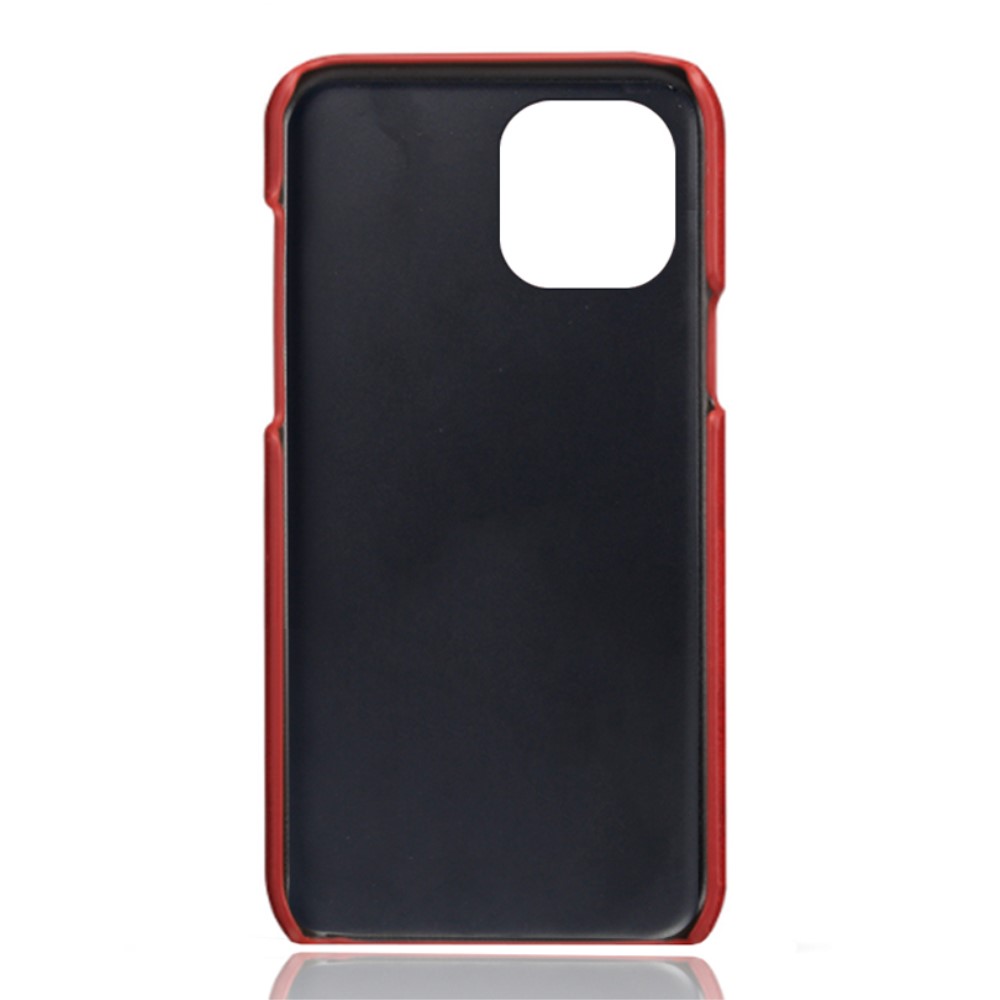 KSQ iPhone 13 Mini - KSQ Läder Skal Med Kortfack - Röd