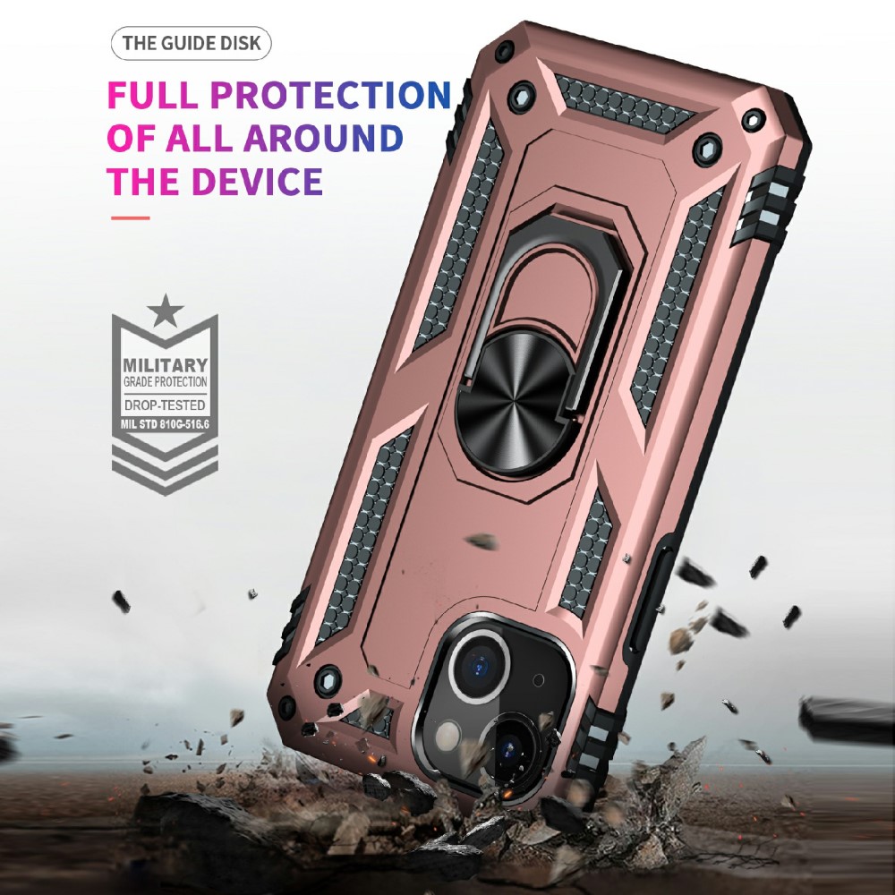  iPhone 13 Mini - Shockproof Hybrid Ring Skal - Roséguld