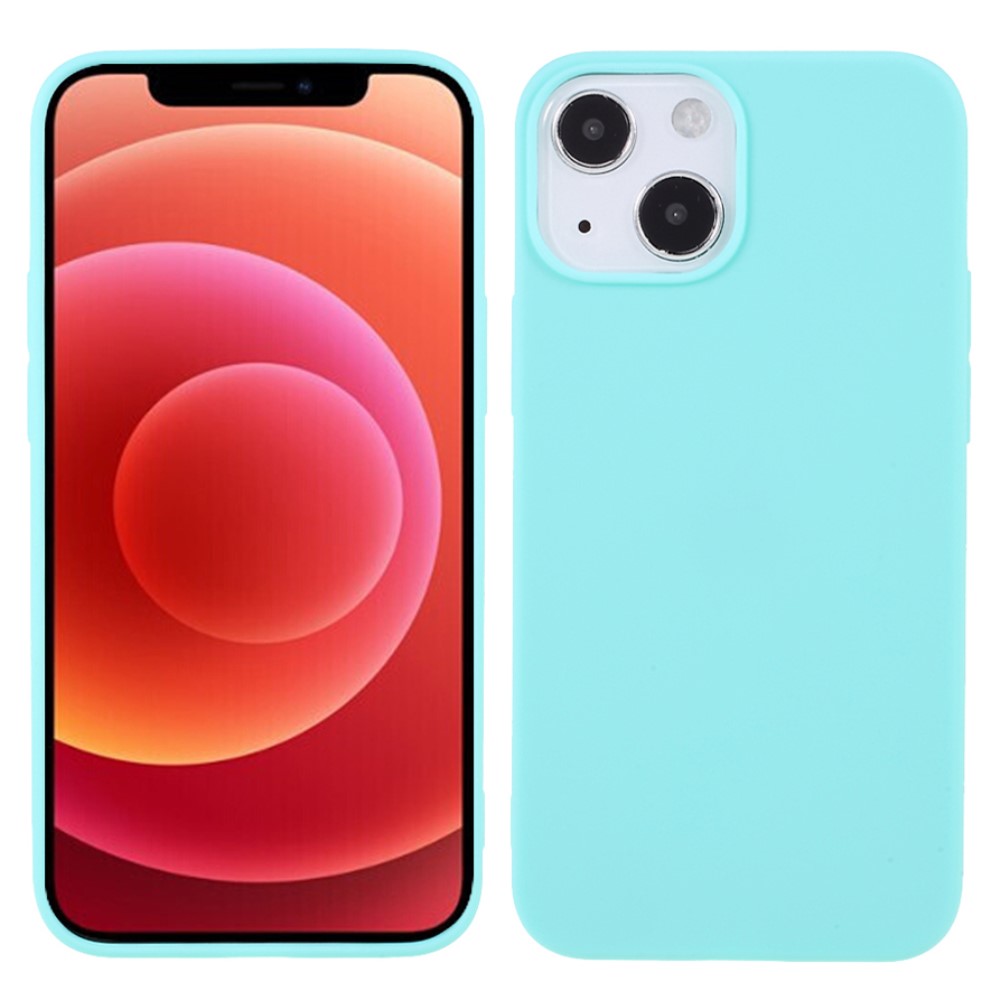  iPhone 13 Mini - Matt TPU Skal - Cyan